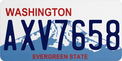 WA license plate AXV7658