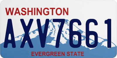 WA license plate AXV7661