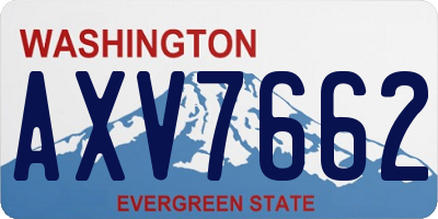 WA license plate AXV7662