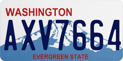 WA license plate AXV7664