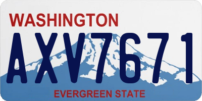 WA license plate AXV7671