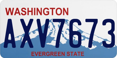 WA license plate AXV7673
