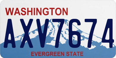 WA license plate AXV7674