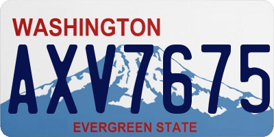 WA license plate AXV7675