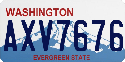 WA license plate AXV7676