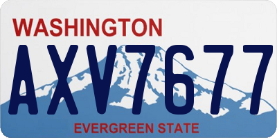 WA license plate AXV7677