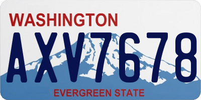 WA license plate AXV7678