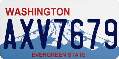 WA license plate AXV7679