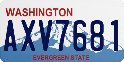 WA license plate AXV7681