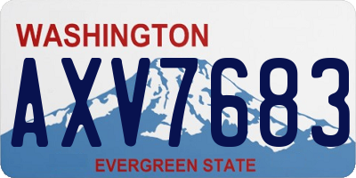WA license plate AXV7683