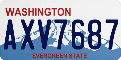 WA license plate AXV7687