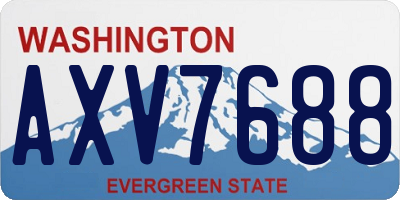 WA license plate AXV7688