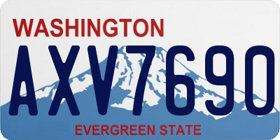 WA license plate AXV7690