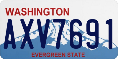 WA license plate AXV7691