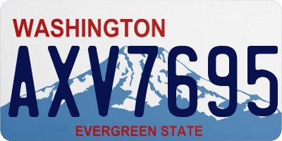 WA license plate AXV7695