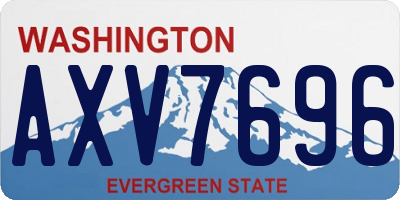 WA license plate AXV7696