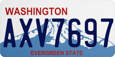 WA license plate AXV7697