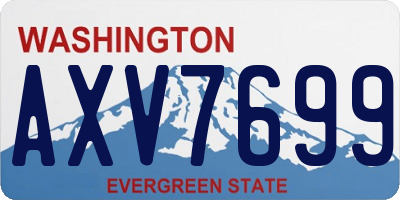 WA license plate AXV7699