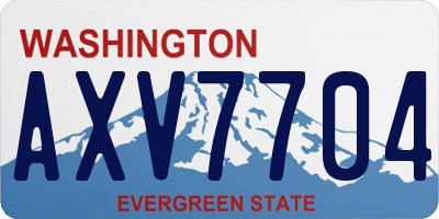 WA license plate AXV7704
