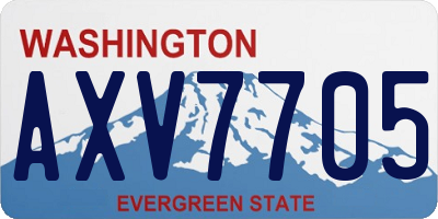 WA license plate AXV7705