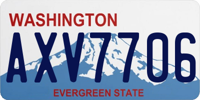 WA license plate AXV7706