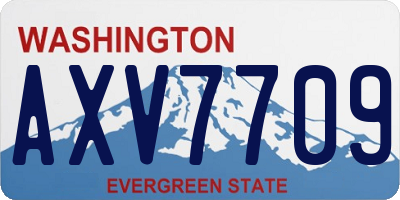 WA license plate AXV7709