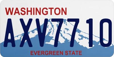 WA license plate AXV7710