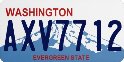 WA license plate AXV7712