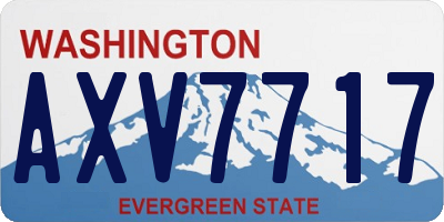 WA license plate AXV7717