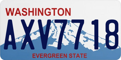 WA license plate AXV7718