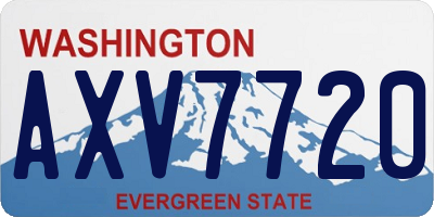 WA license plate AXV7720