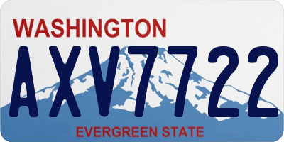WA license plate AXV7722