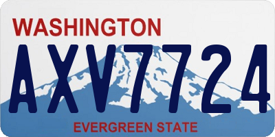 WA license plate AXV7724