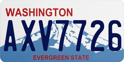 WA license plate AXV7726