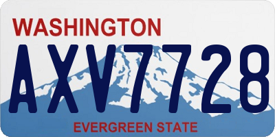 WA license plate AXV7728