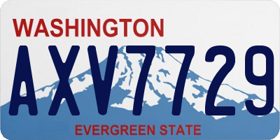 WA license plate AXV7729