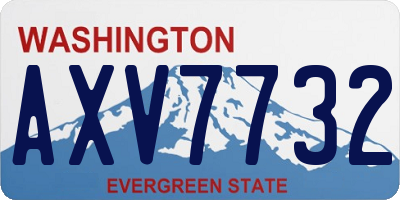 WA license plate AXV7732