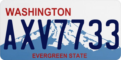 WA license plate AXV7733