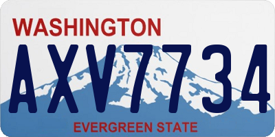 WA license plate AXV7734