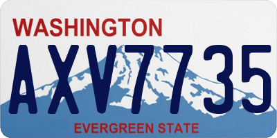 WA license plate AXV7735