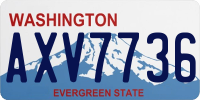 WA license plate AXV7736