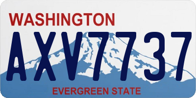 WA license plate AXV7737