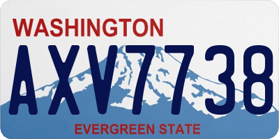 WA license plate AXV7738