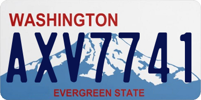 WA license plate AXV7741