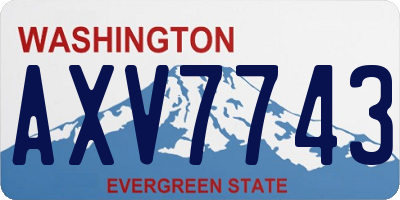 WA license plate AXV7743