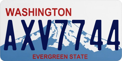 WA license plate AXV7744