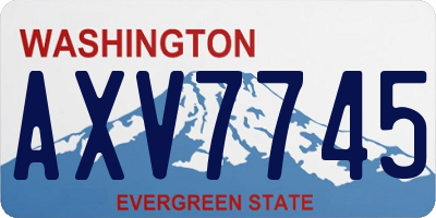 WA license plate AXV7745
