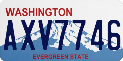 WA license plate AXV7746