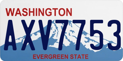 WA license plate AXV7753