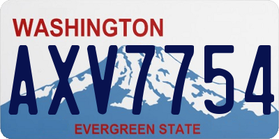 WA license plate AXV7754
